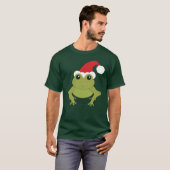 Santa Frog Green Christmas T-Shirt (Vorne ganz)