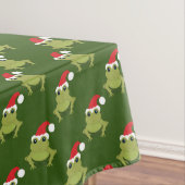 Santa Frog Green Christmas Tischdecke (Beispiel)