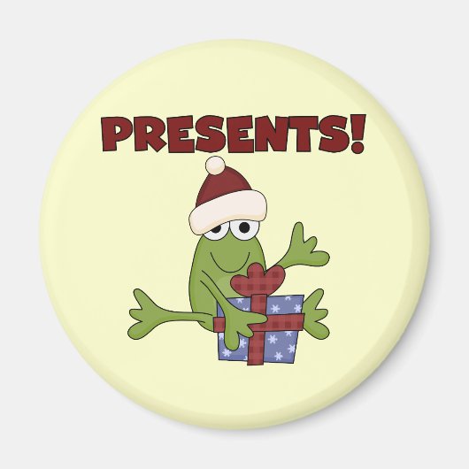 Santa Frog Tshirts und Geschenke Magnet (Vorne)