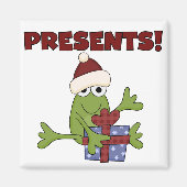 Santa Frog Tshirts und Geschenke Magnet (Vorne)