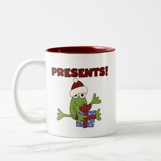 Santa Frog Tshirts und Geschenke Zweifarbige Tasse (Links)