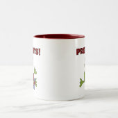 Santa Frog Tshirts und Geschenke Zweifarbige Tasse (Mittel)