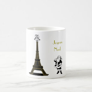 Santa Frohe Weihnachten Eiffelturm Paris Weihnacht Kaffeetasse