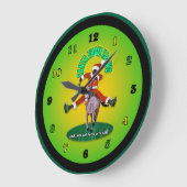 Santa from Yaawd Große Wanduhr (Winkel)