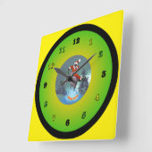 Santa from Yaawd Quadratische Wanduhr (Winkel)