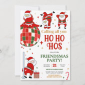 Santa Funny Friendsmas Weihnachtsfest Party Einladung (Vorderseite)