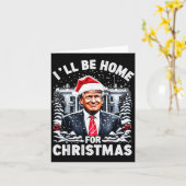 Santa Funny Xmas Pajamas I'll Be Home For Christma Karte (Gelbe Blume)