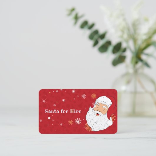 Santa für Vermietung Visitenkarte (Stehend Vorderseite)