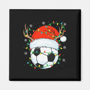 Santa Fußball Byll Xmas Lichter Weihnachten Fußbal Magnet