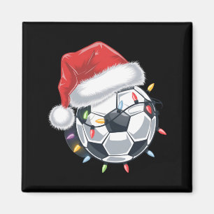 Santa Fußball Sport Weihnachten Fußballspieler T Magnet