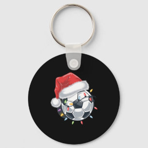 Santa Fußball Sport Weihnachten Fußballspieler T Schlüsselanhänger