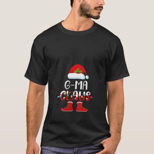 Santa G Ma Claus Elf Matching Family Group Christm T-Shirt (Vorderseite)