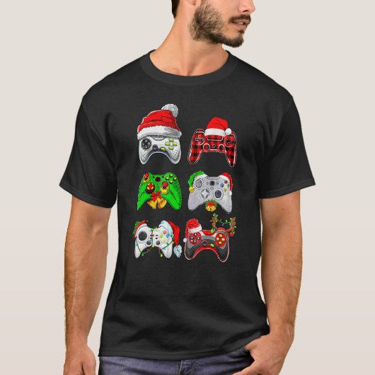 Santa Gamer Controller Gaming Christmas Boys Kids  T-Shirt (Vorderseite)