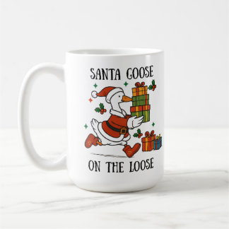 Santa-Gans-auf-freier-Bahn-Weihnachtsanzug Kaffeetasse