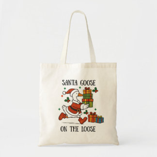 Santa-Gans-auf-freier-Bahn-Weihnachtsanzug Tragetasche