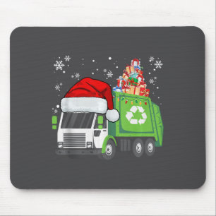 Santa Garbage Truck Carry Christmas Family Match Mousepad