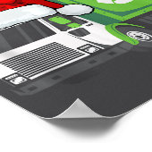 Santa Garbage Truck Carry Christmas Family Match Poster (Ecke)
