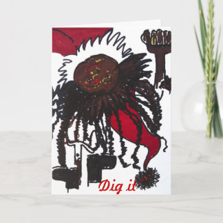 Santa Gardener Feiertagskarte