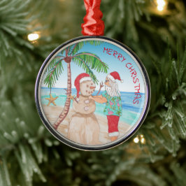 Santa Gebäude Sandy Snowman Snowbird Weihnachten Ornament Aus Metall