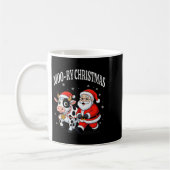 Santa geht mit seiner Kuh lustiges Moo-ry Weihnach Kaffeetasse (Links)