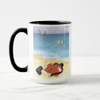Santa geht schwimmen -  tasse