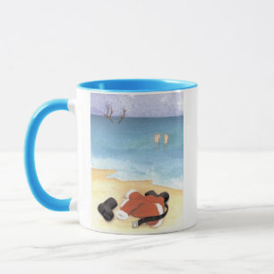 Santa geht schwimmen -  tasse
