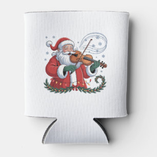 Santa Geiger Spieler Violinist Weihnachtsmusik Xma Dosenkühler