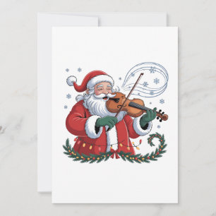 Santa Geiger Spieler Violinist Weihnachtsmusik Xma Einladung