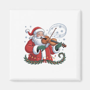 Santa Geiger Spieler Violinist Weihnachtsmusik Xma Magnet