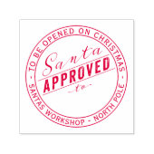 Santa genehmigte Geschenketikett aus der Nordpol-W Permastempel (Design)