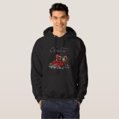 Santa German Shepherd Riding Red Truck Merry Chris Hoodie (Vorne ganz)