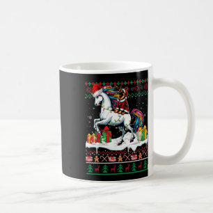Santa German Shepherd Riding Unicorn Weihnachtssch Kaffeetasse