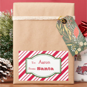 Santa-Geschenk-Anhänger-Aufkleber Rechteckiger Aufkleber