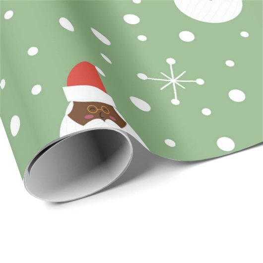 Santa? Geschenkpapier (Rolleneckpunkt)