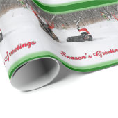 Santa? Geschenkpapier (Rolleneckpunkt)