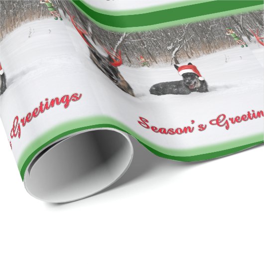 Santa? Geschenkpapier (Rolleneckpunkt)