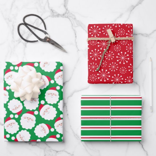 Santa Geschenkpapier Set (Vorderseite)