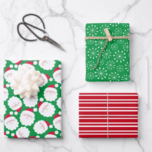 Santa Geschenkpapier Set (Vorderseite)