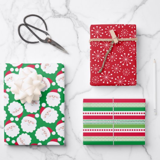 Santa Geschenkpapier Set (Vorderseite)