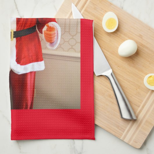 Santa Geschirrtuch (Viertel Falte)