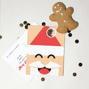 Santa-Gesicht Foto Weihnachten Postkarte