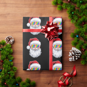 Santa Gesicht Gay Sonnenbrille Weihnachten Xmas LG Geschenkpapier