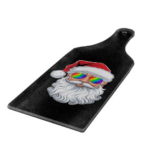 Santa Gesicht Gay Sonnenbrille Weihnachten Xmas LG Schneidebrett