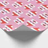 Santa-Gesicht Geschenkpapier (Ecke)