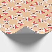 Santa-Gesicht Geschenkpapier (Ecke)