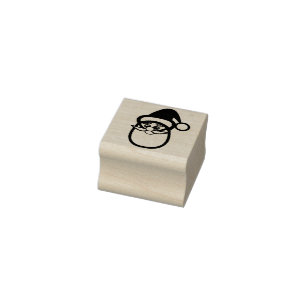Santa Gesicht Gummistempel