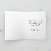 santa-Gesicht humorvoll Feiertagskarte (Innenseite)