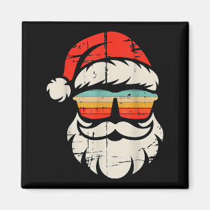 Santa-Gesicht Retro-Sonnenbrille Weihnachten  Magnet