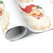 Santa-Gesicht Vintag Geschenkpapier (Rolleneckpunkt)