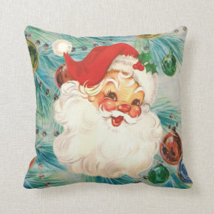 Santa-Gesicht Vintage-Kissen Kissen